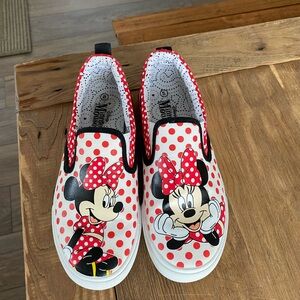 Disney Minnie Mouse Shoes Sneakers White Black Red Slip On Groundup